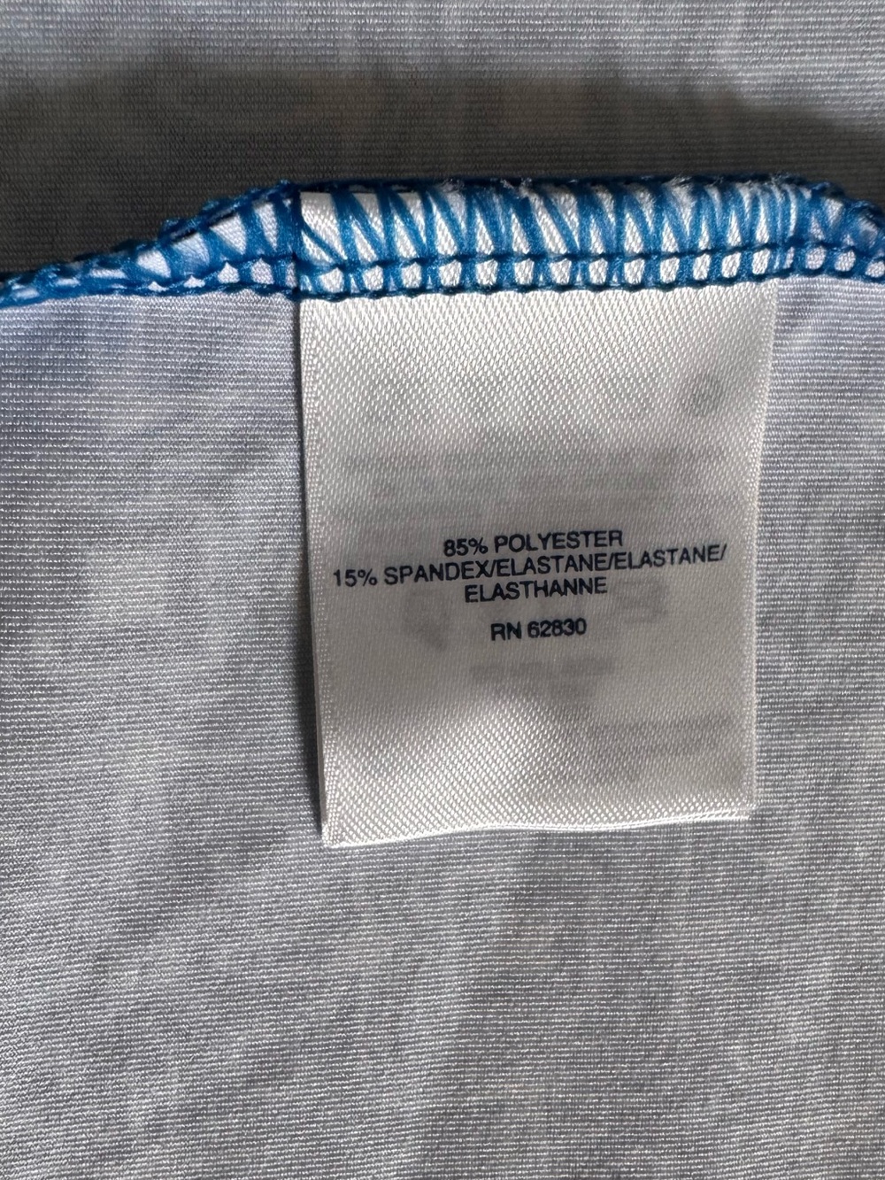 Lands’ End Open Front Swim Cover-Up Cardigan Plus Size 2X Blue Geometric UPF EUC - Picture 6 of 10